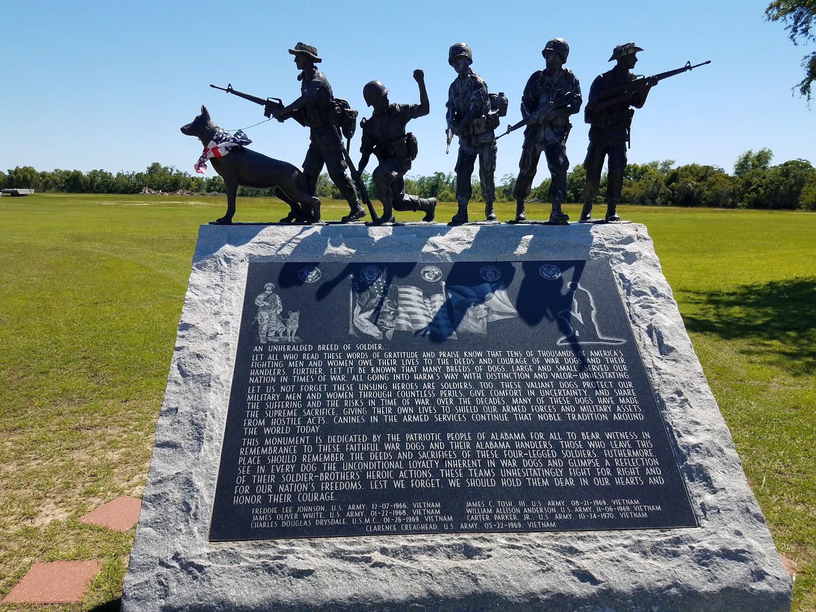 Alabama Korean War Memorial cemetery grounds and headstones