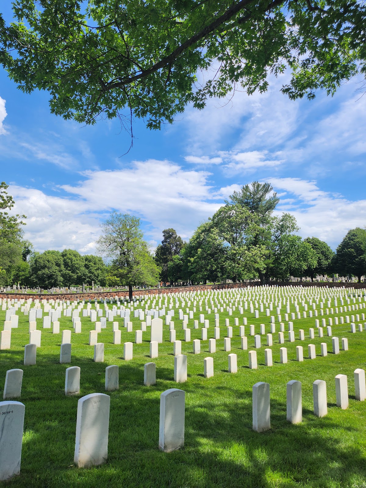Alexandria National Cemetery cemetery grounds and headstones