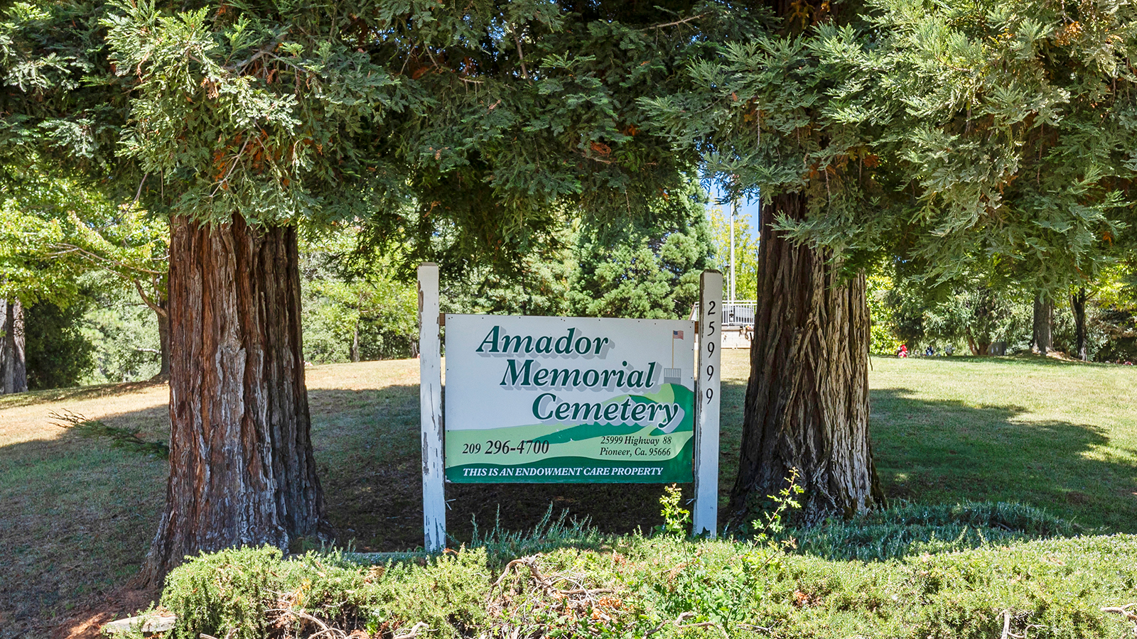 Amador Memorial Cemetery cemetery grounds and headstones
