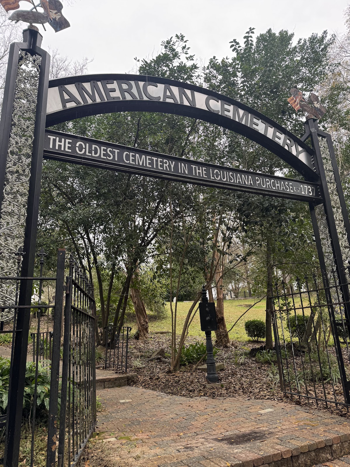 American Cemetery cemetery grounds and headstones