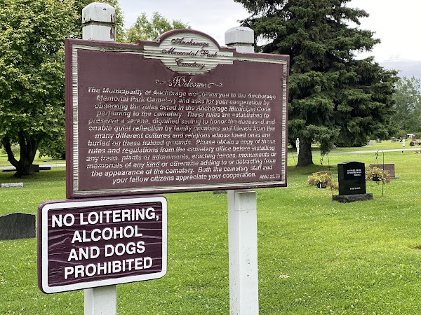 Anchorage Memorial Park Cemetery grounds
