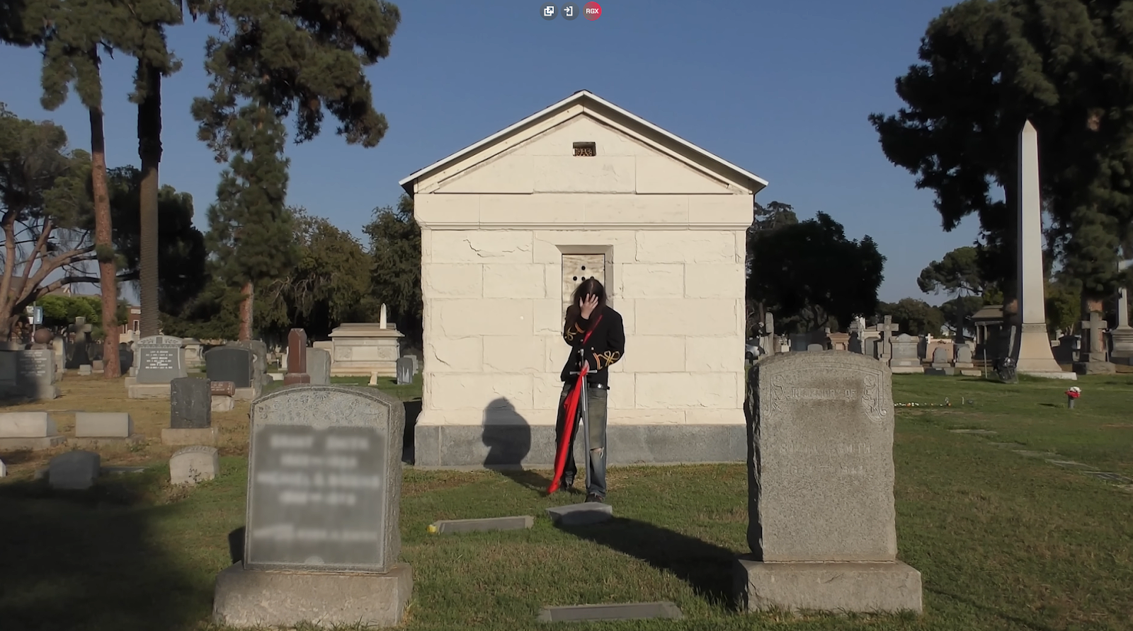 Angelus Rosedale Cemetery headstone and grounds