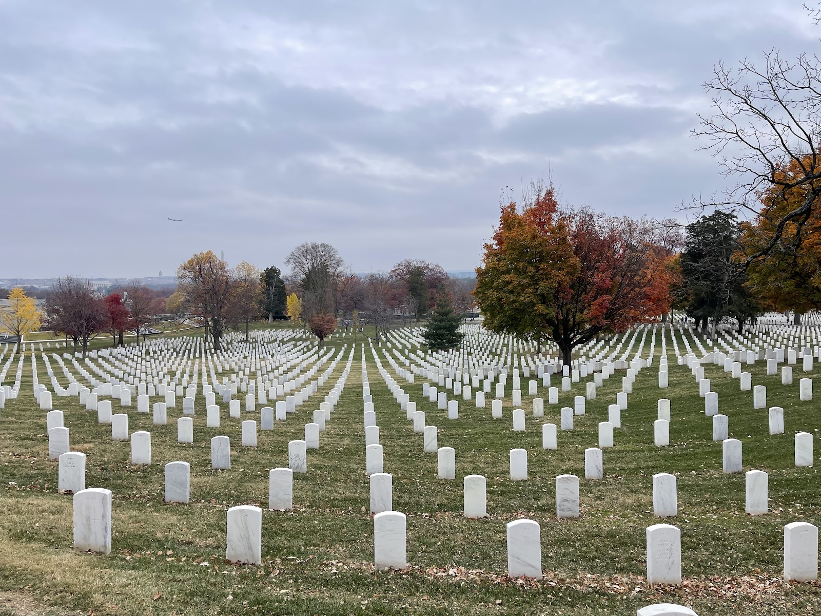 Arlington National Cemetery headstone and grounds