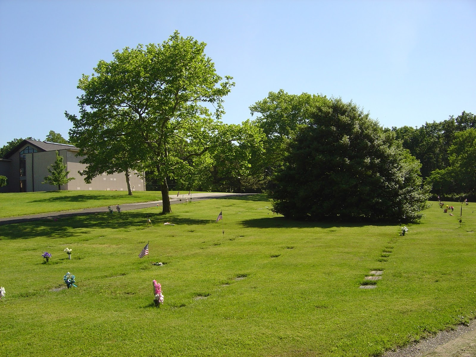 Arlington Park Cemetery headstone and grounds