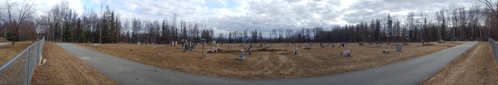 Aurora Cemetery cemetery grounds and headstones