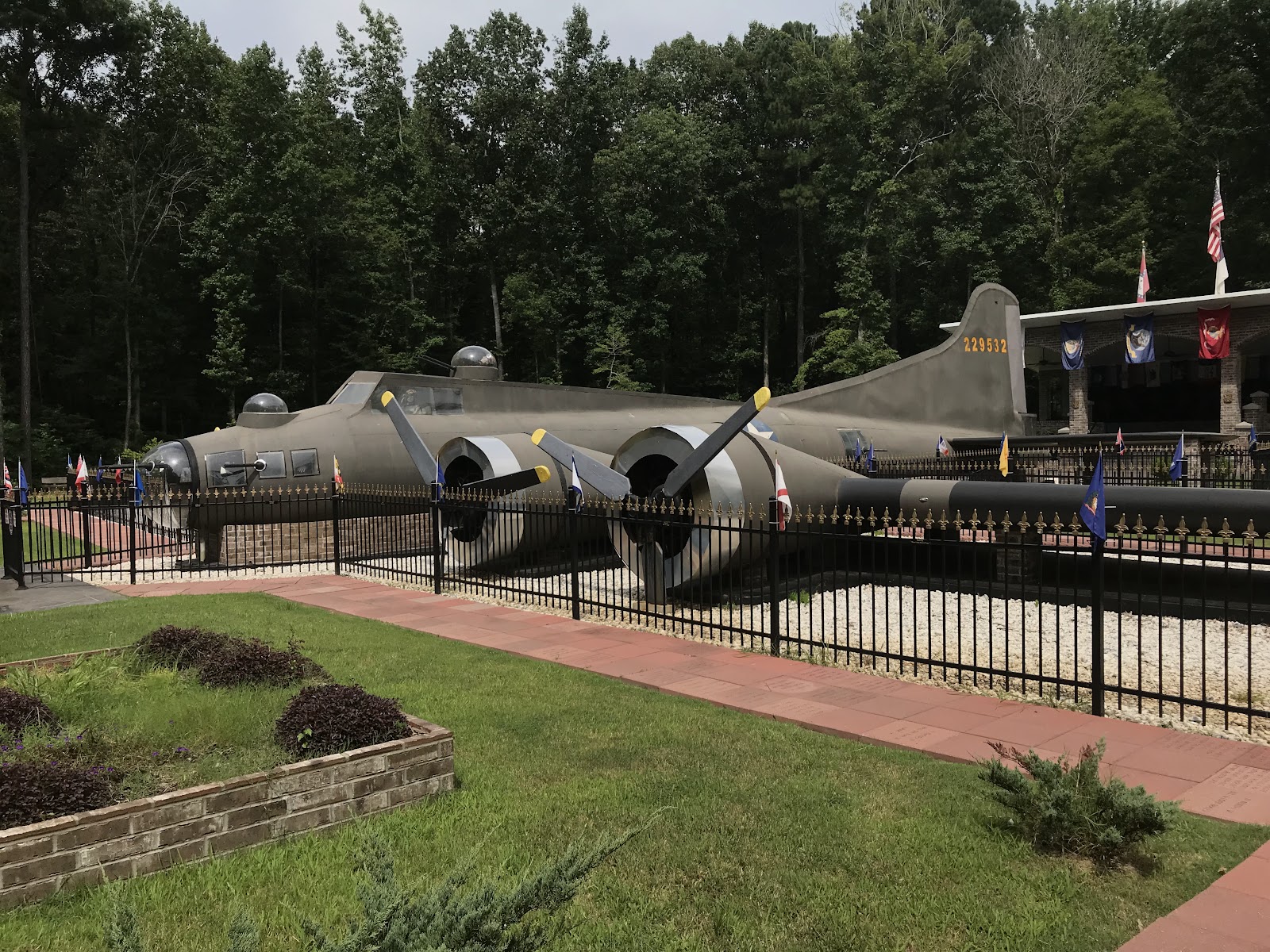 B-17 Memorial Park cemetery grounds and headstones