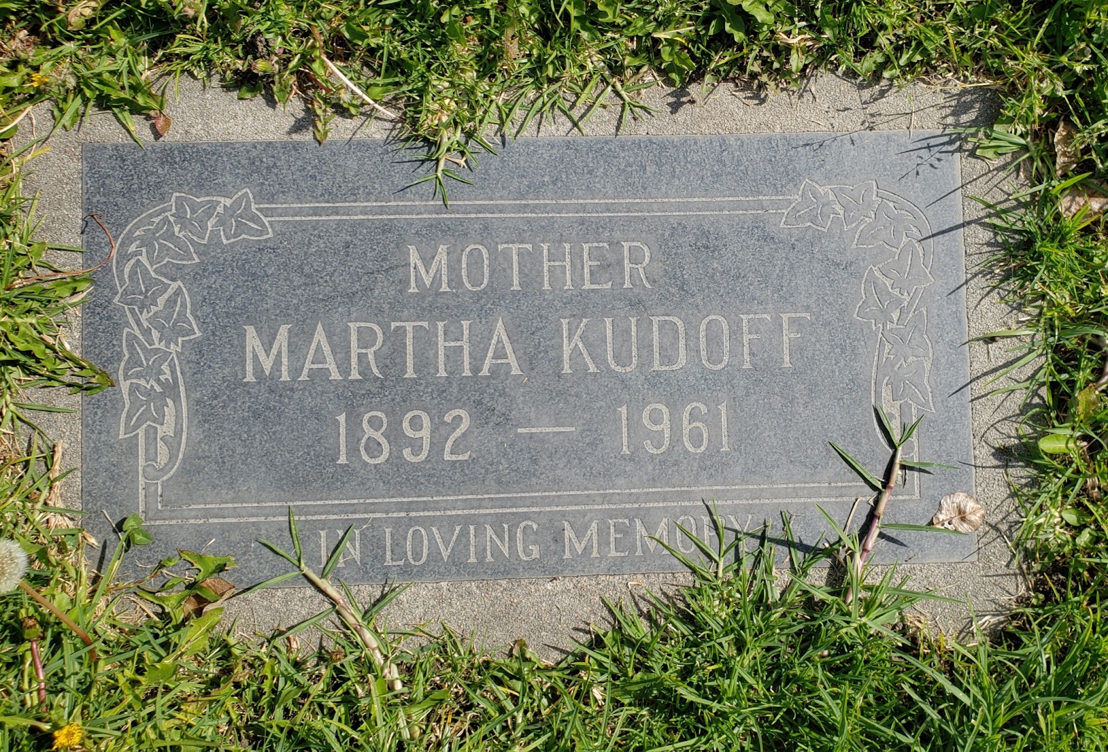 Bellevue Memorial Park cemetery grounds and headstones