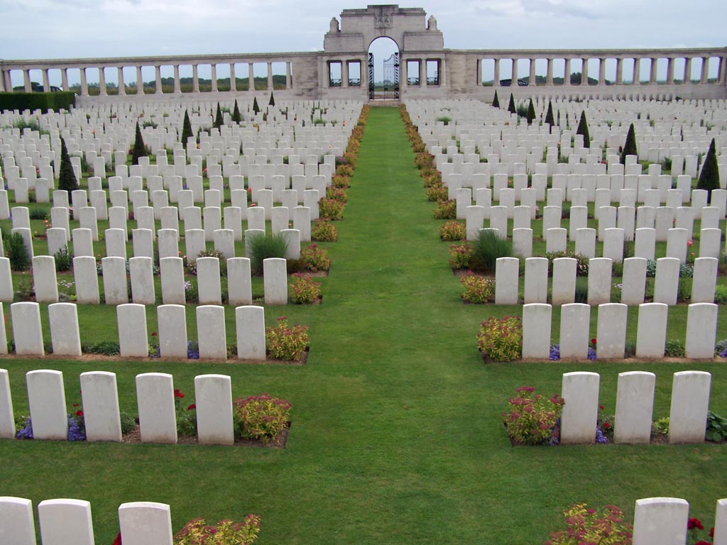 Bellevue Memorial Park cemetery grounds and headstones