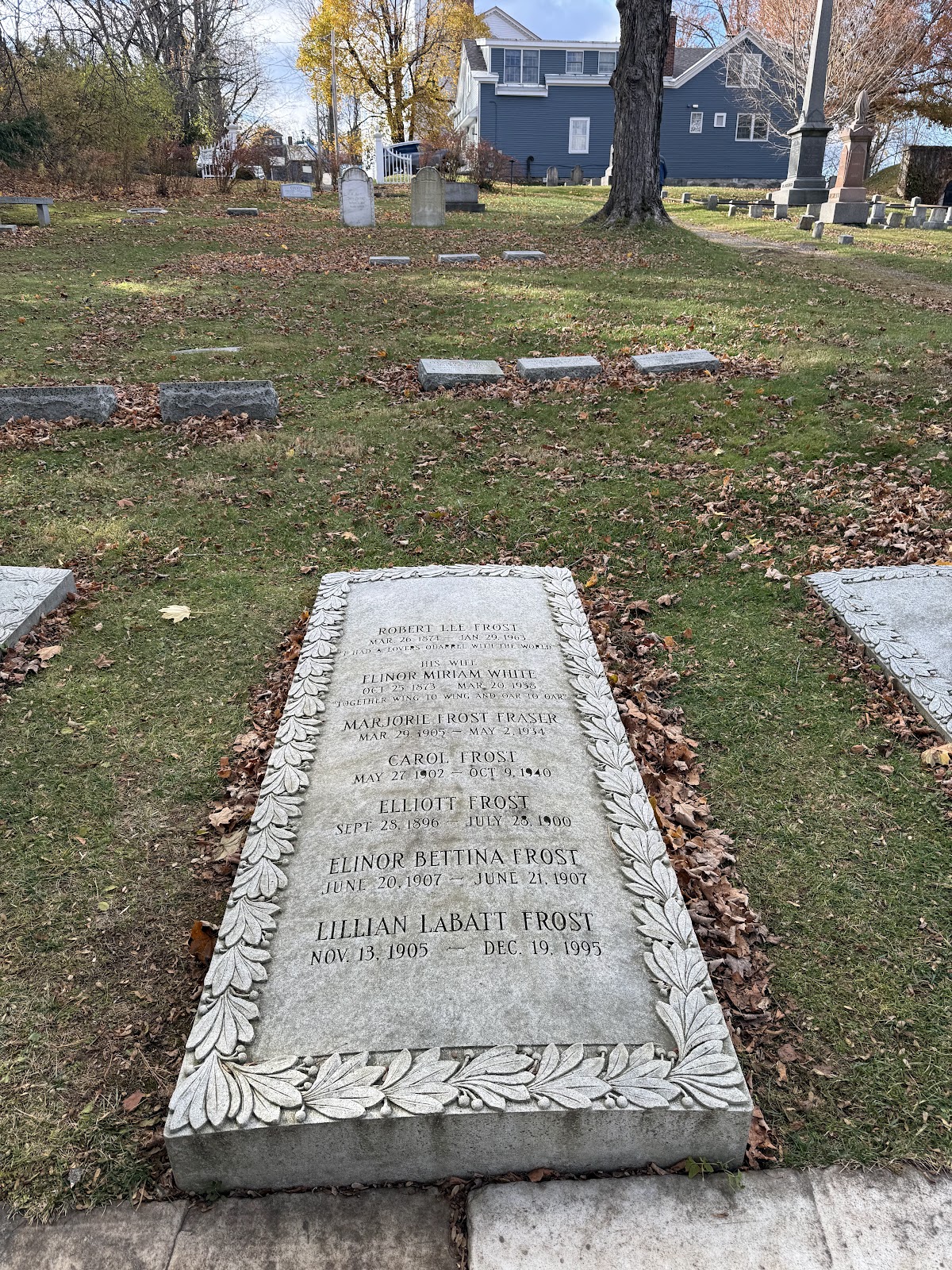 Bennington Centre Cemetery headstone and grounds