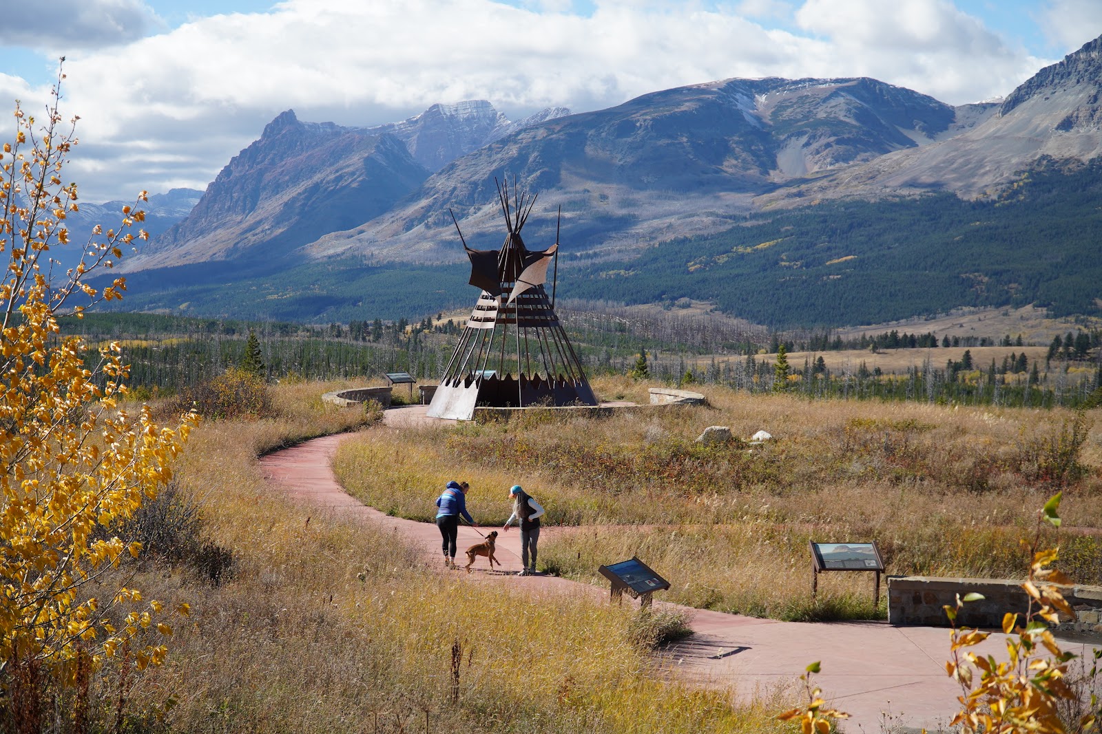Blackfeet Indian Memorial cemetery grounds and headstones