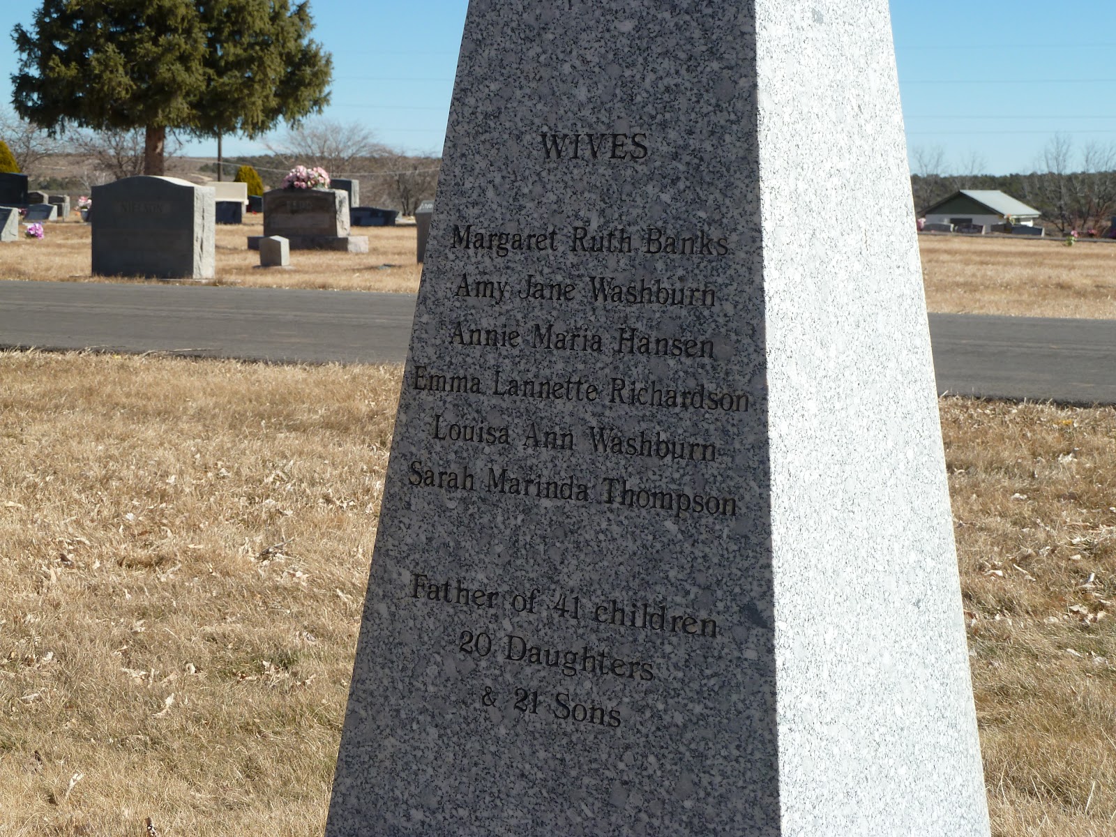 Blanding City Cemetery headstone and grounds