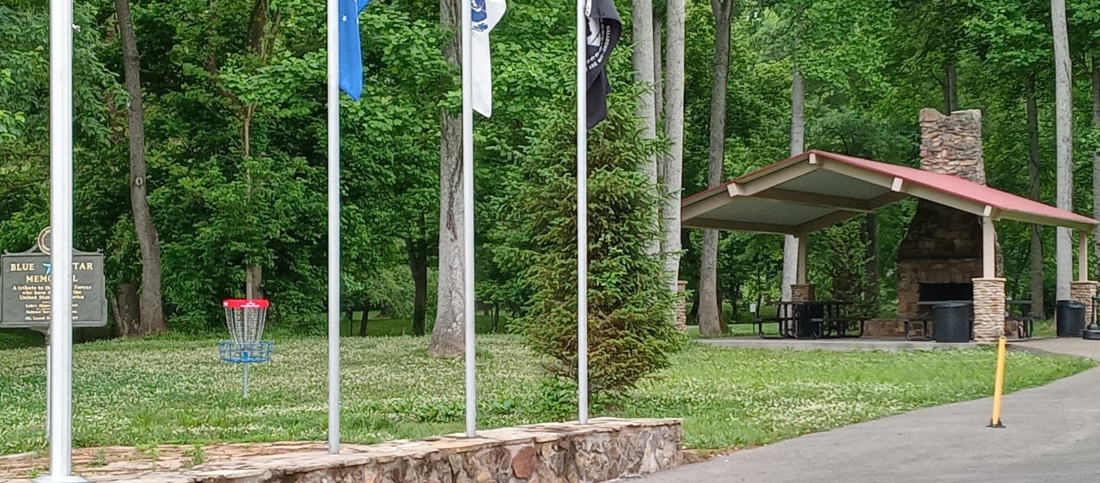 Blue star memorial park cemetery grounds and headstones