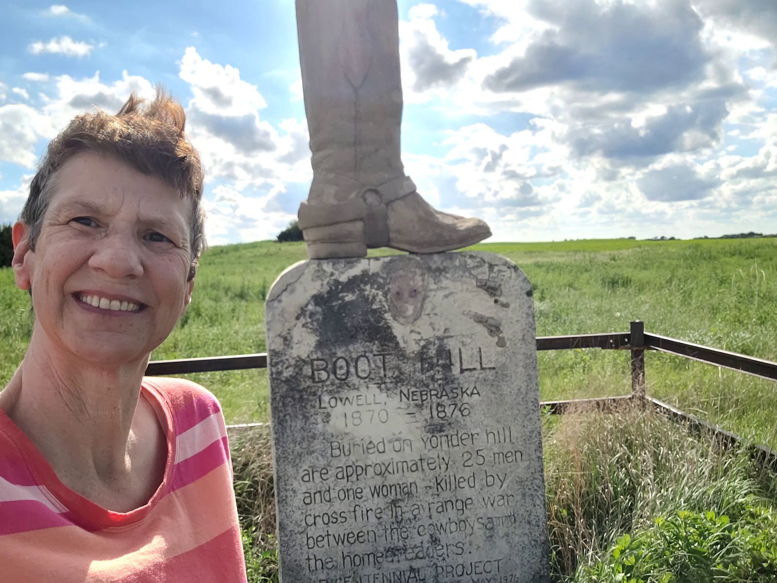 Boot Hill Cemetery headstone and grounds
