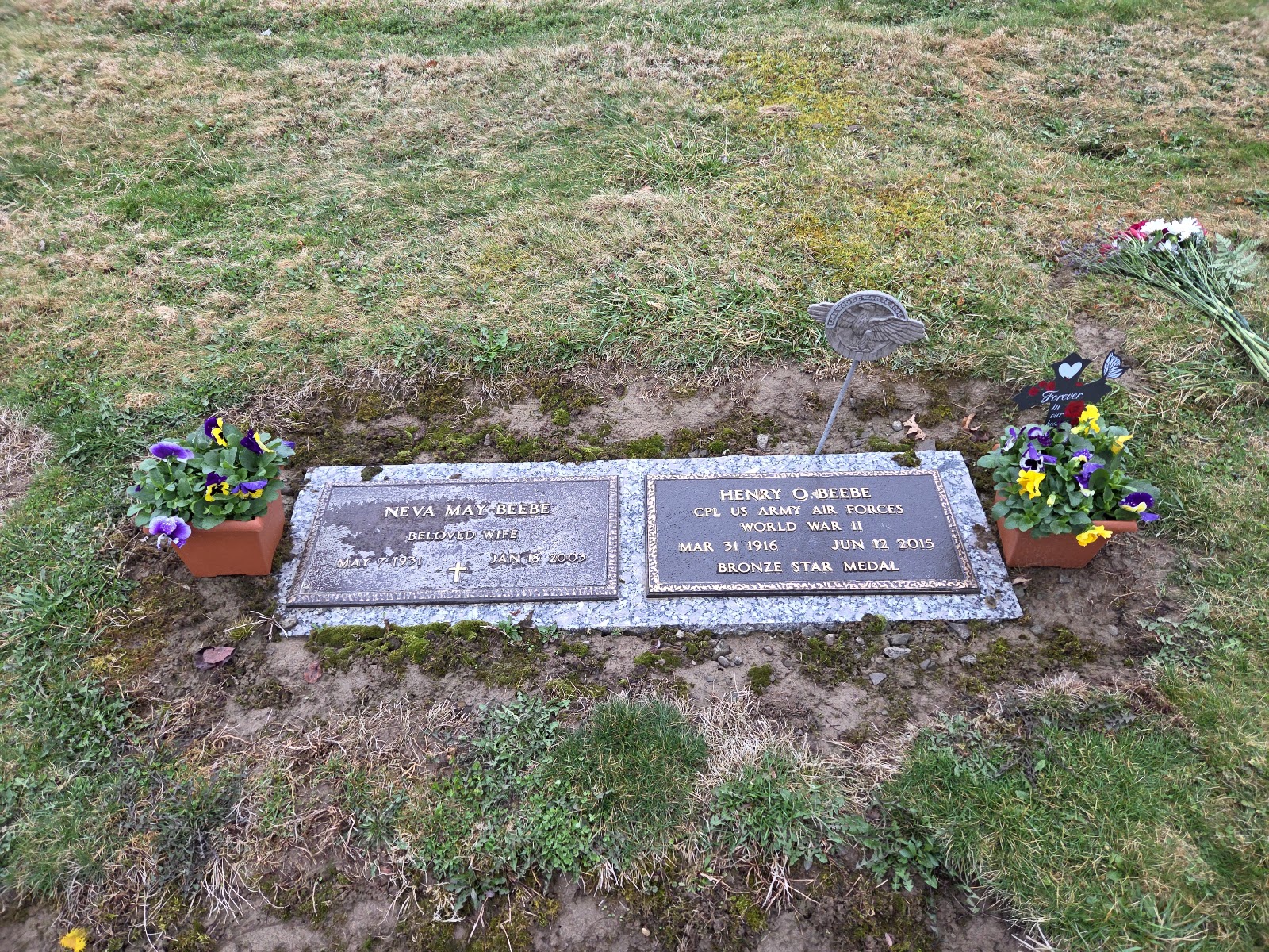 Bradford County Memorial Park headstone and grounds