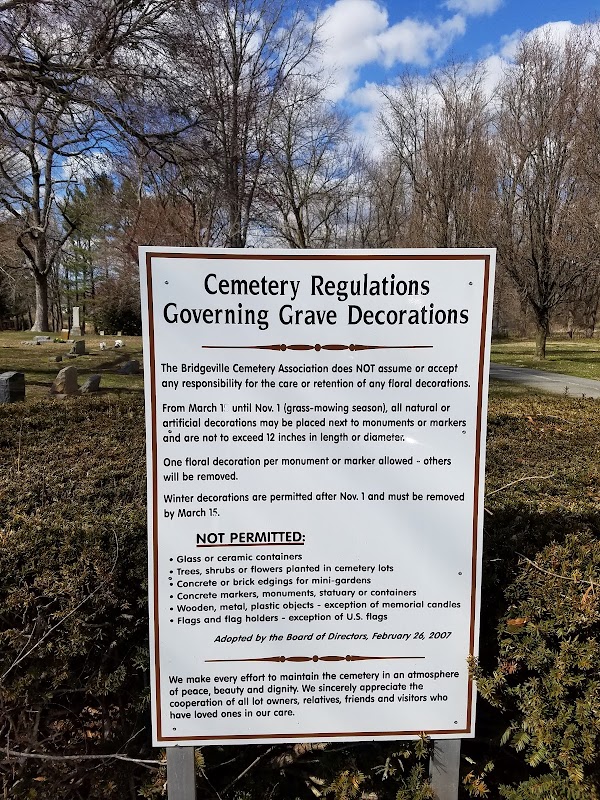 Bridgeville Cemetery grounds