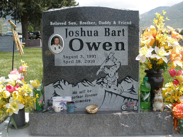 Brigham City Cemetery headstone and grounds