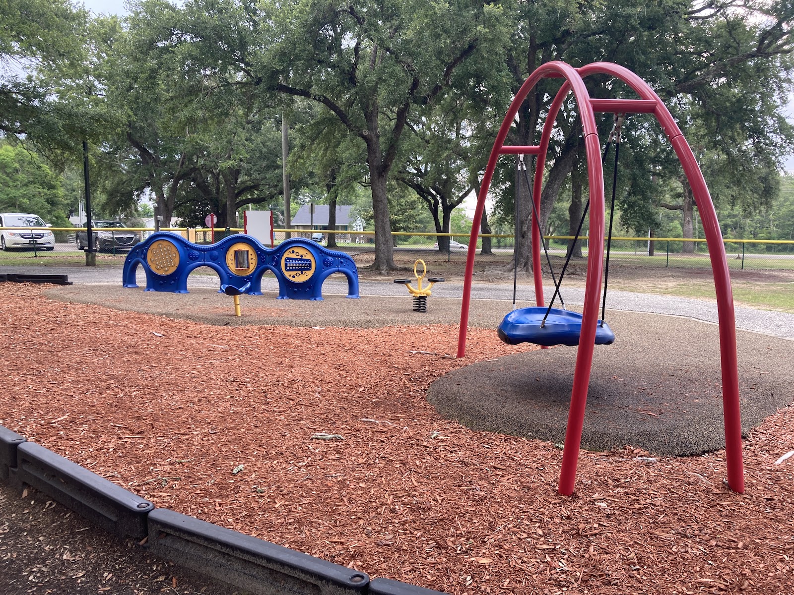 Bruce Ladner Memorial Park cemetery grounds and headstones
