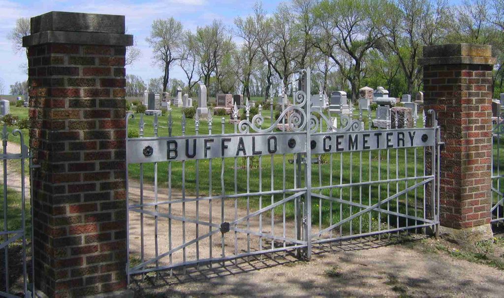 Buffalo Cemetery headstone and grounds