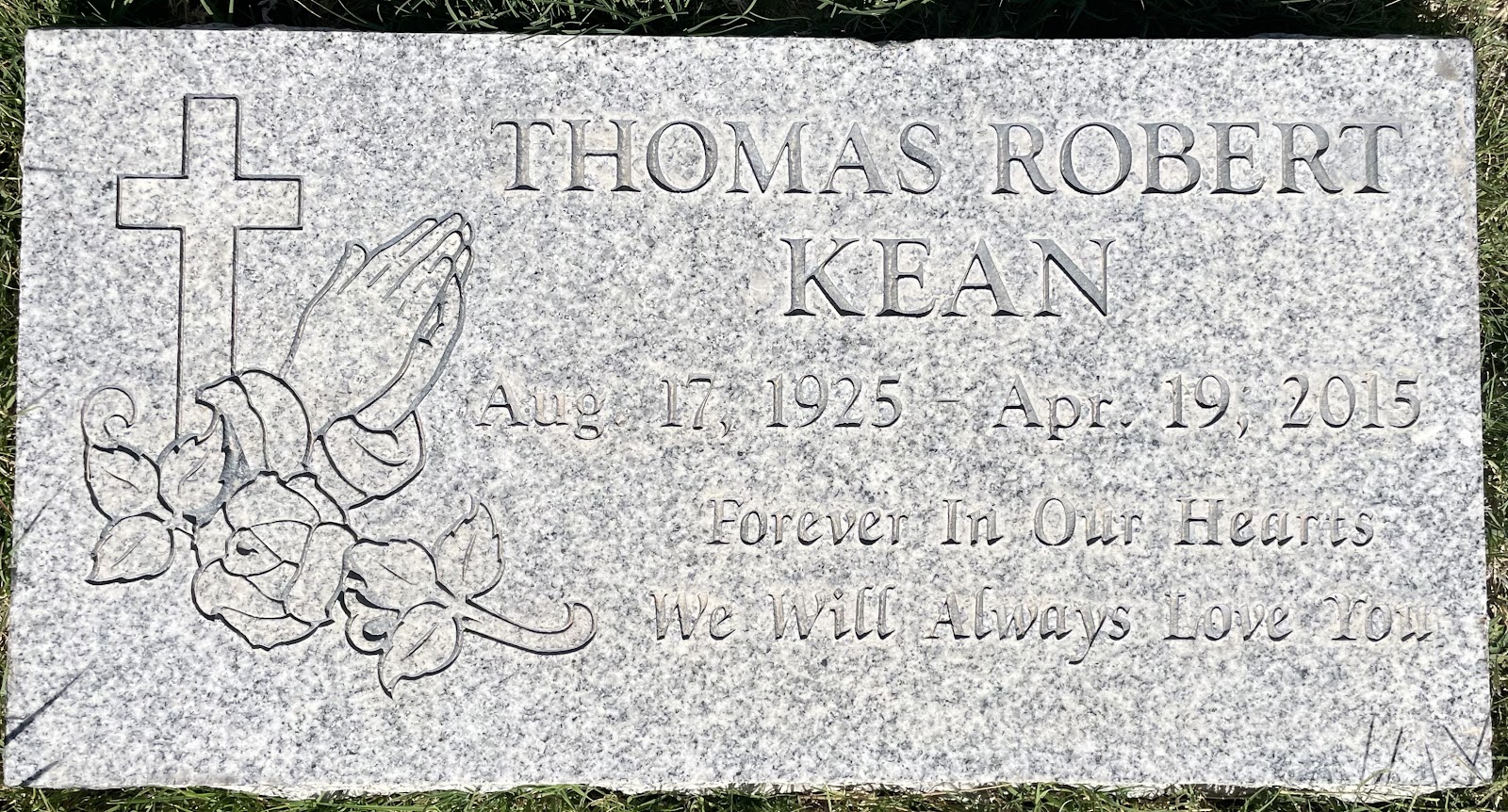 Bunker's Memory Gardens cemetery grounds and headstones