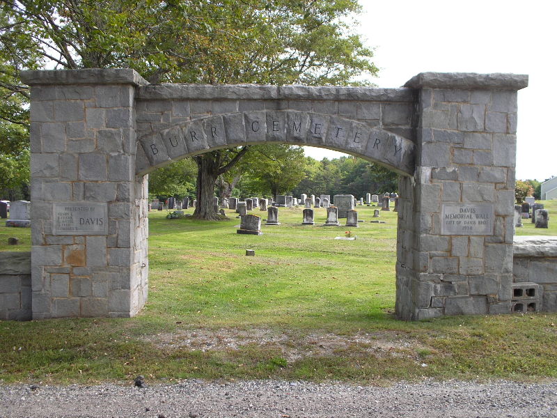 Burr Cemetery cemetery grounds and headstones