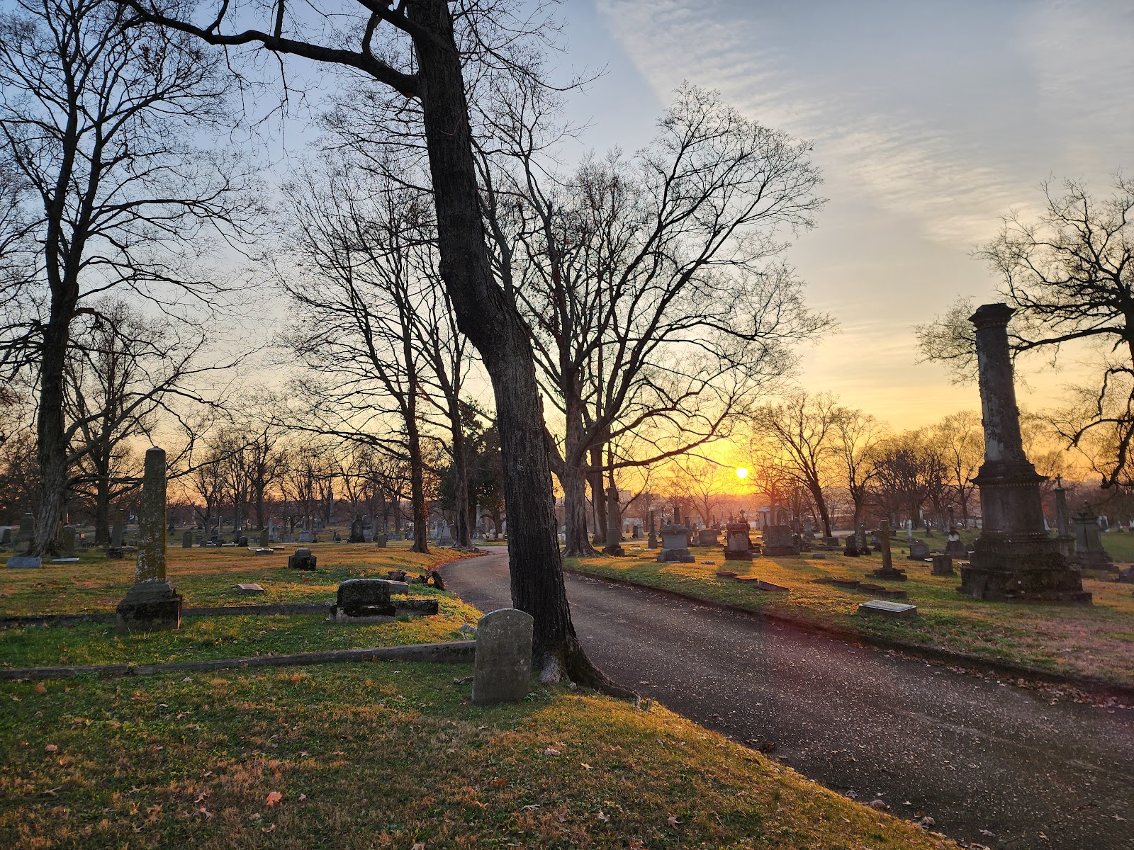 Calvary Cemetery cemetery grounds and headstones