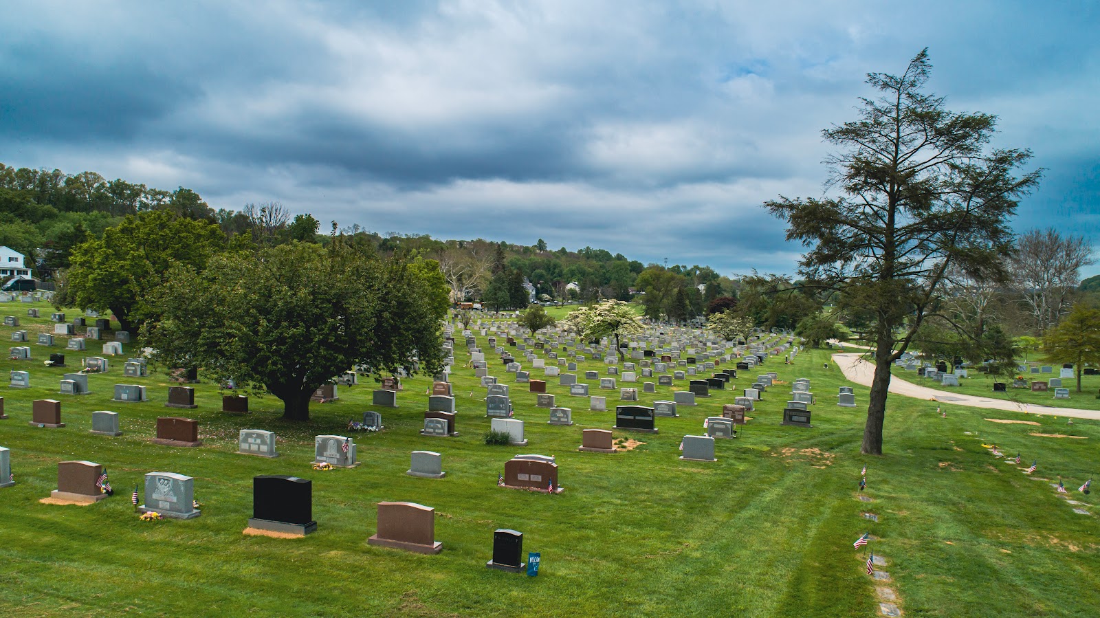 Calvary Cemetery of West Conshohocken cemetery grounds and headstones
