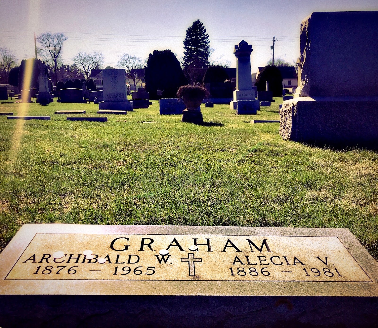 Calvary Cemetery cemetery grounds and headstones