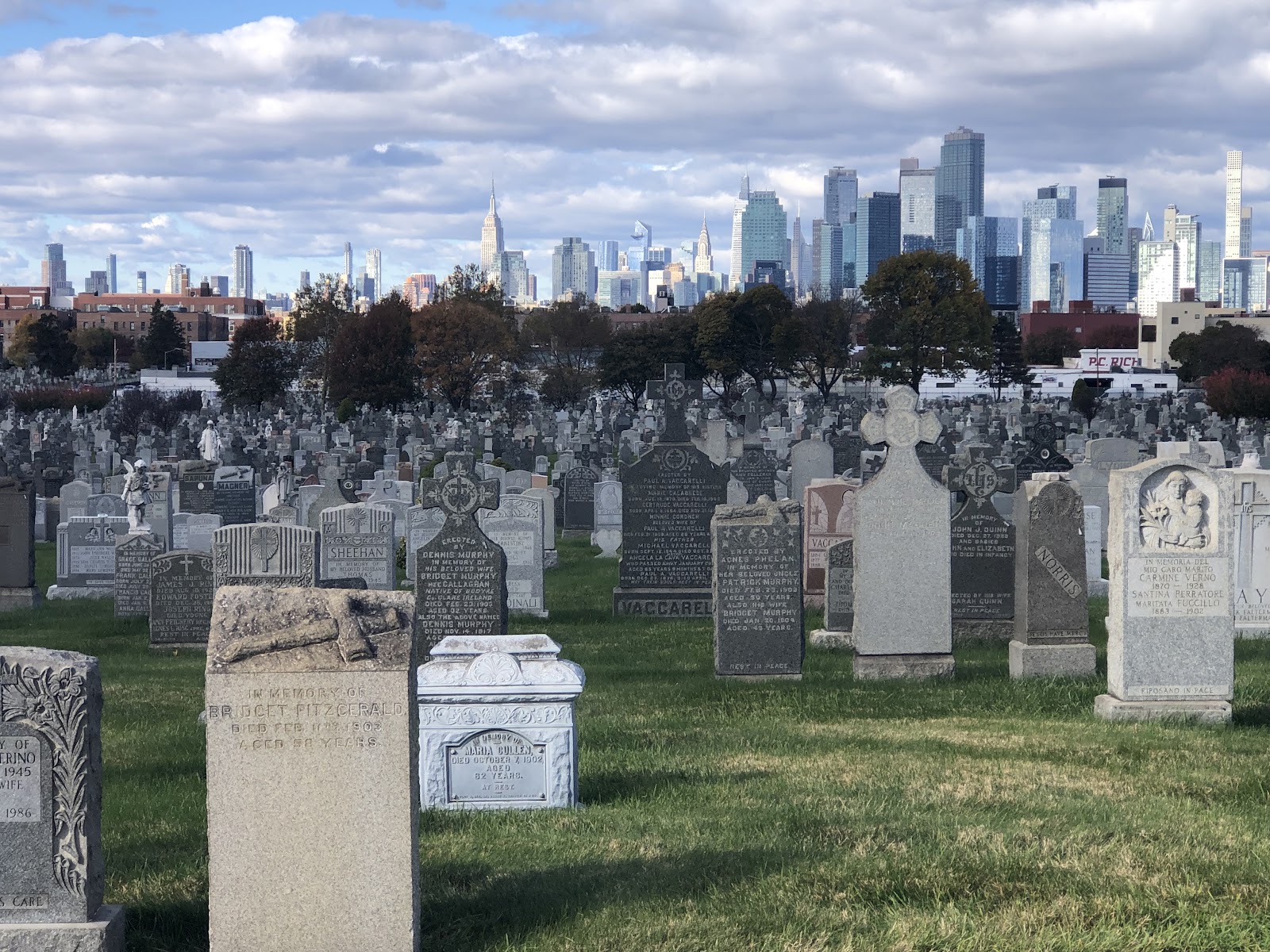 Calvary Cemetery cemetery grounds and headstones