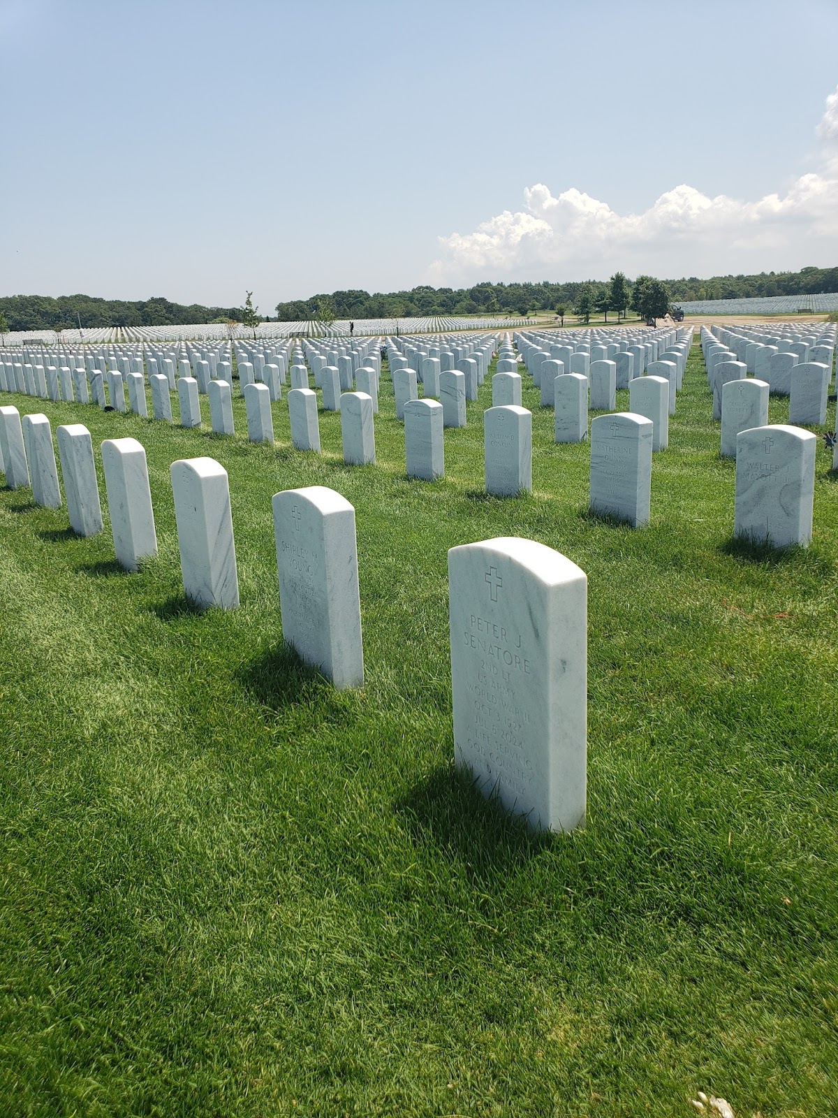 Calverton National Cemetery headstone and grounds