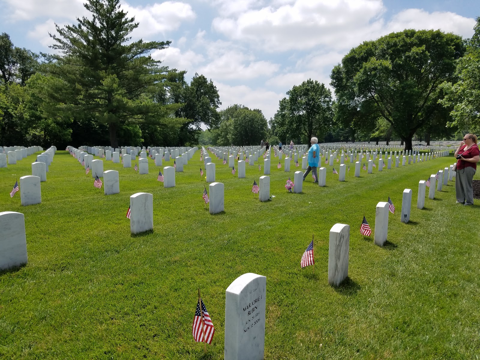 Camp Butler National Cemetery cemetery grounds and headstones