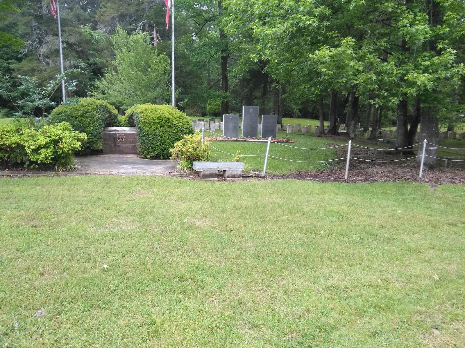 Camp White Sulphur Springs cemetery grounds and headstones