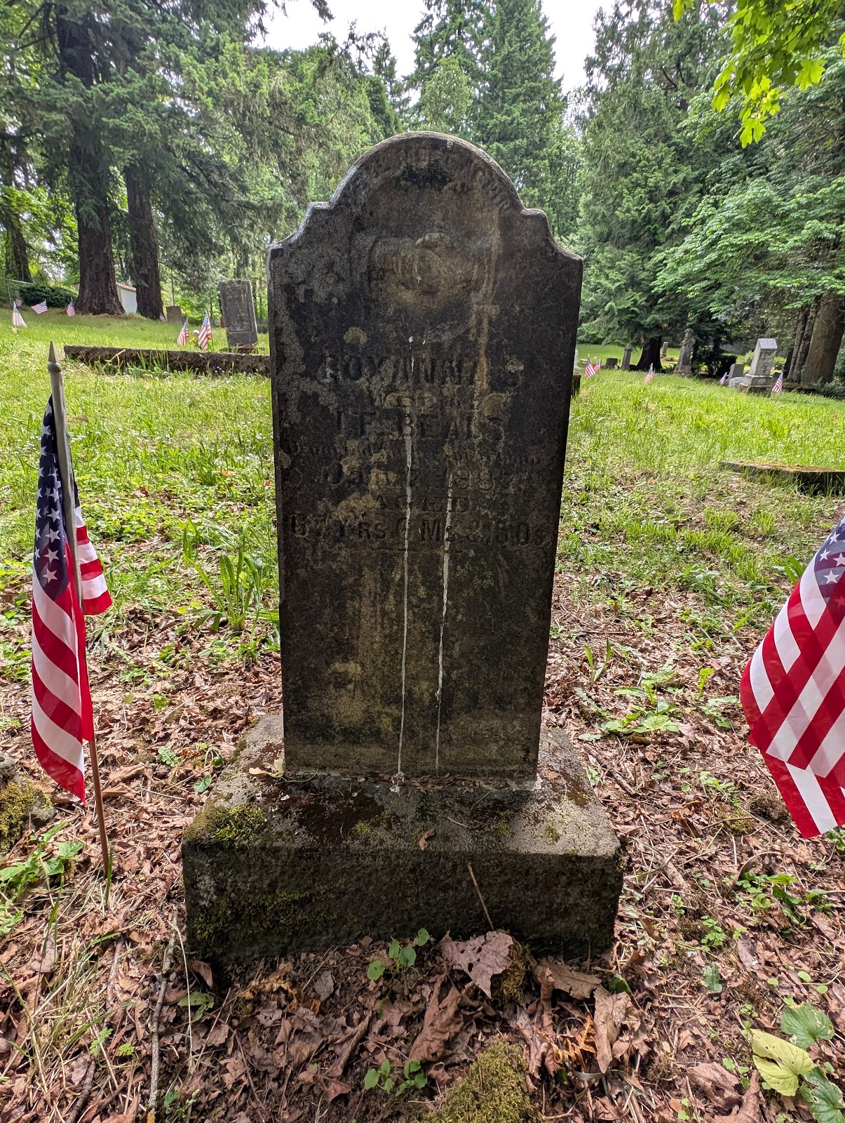 Canemah Pioneer Cemetery cemetery grounds and headstones