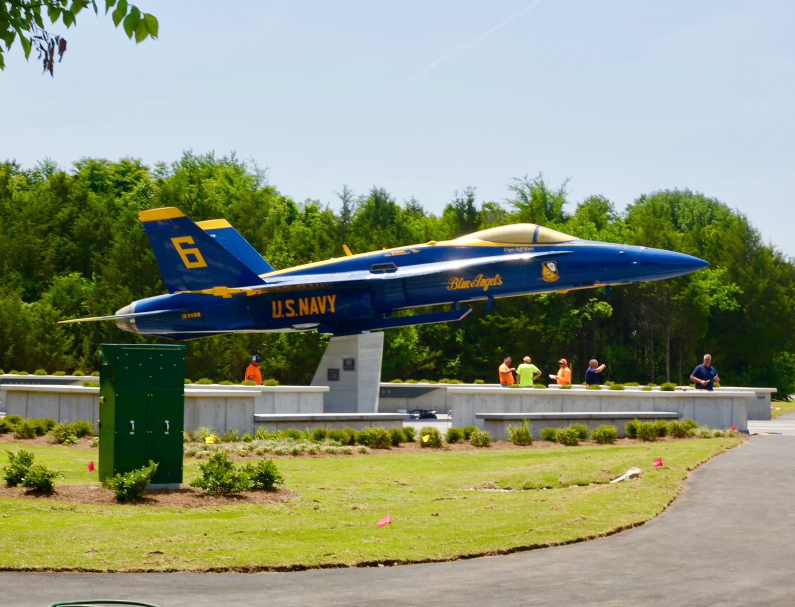 Captain Jeff Kuss USMC Memorial cemetery grounds and headstones
