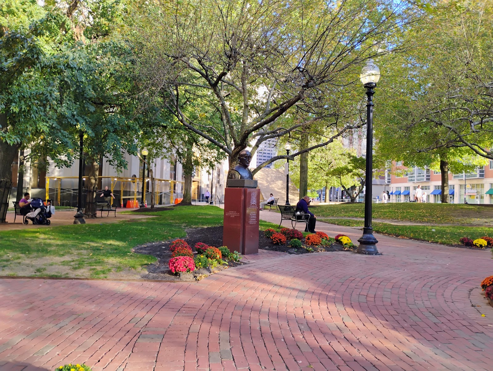 Cardinal Cushing Memorial Park cemetery grounds and headstones