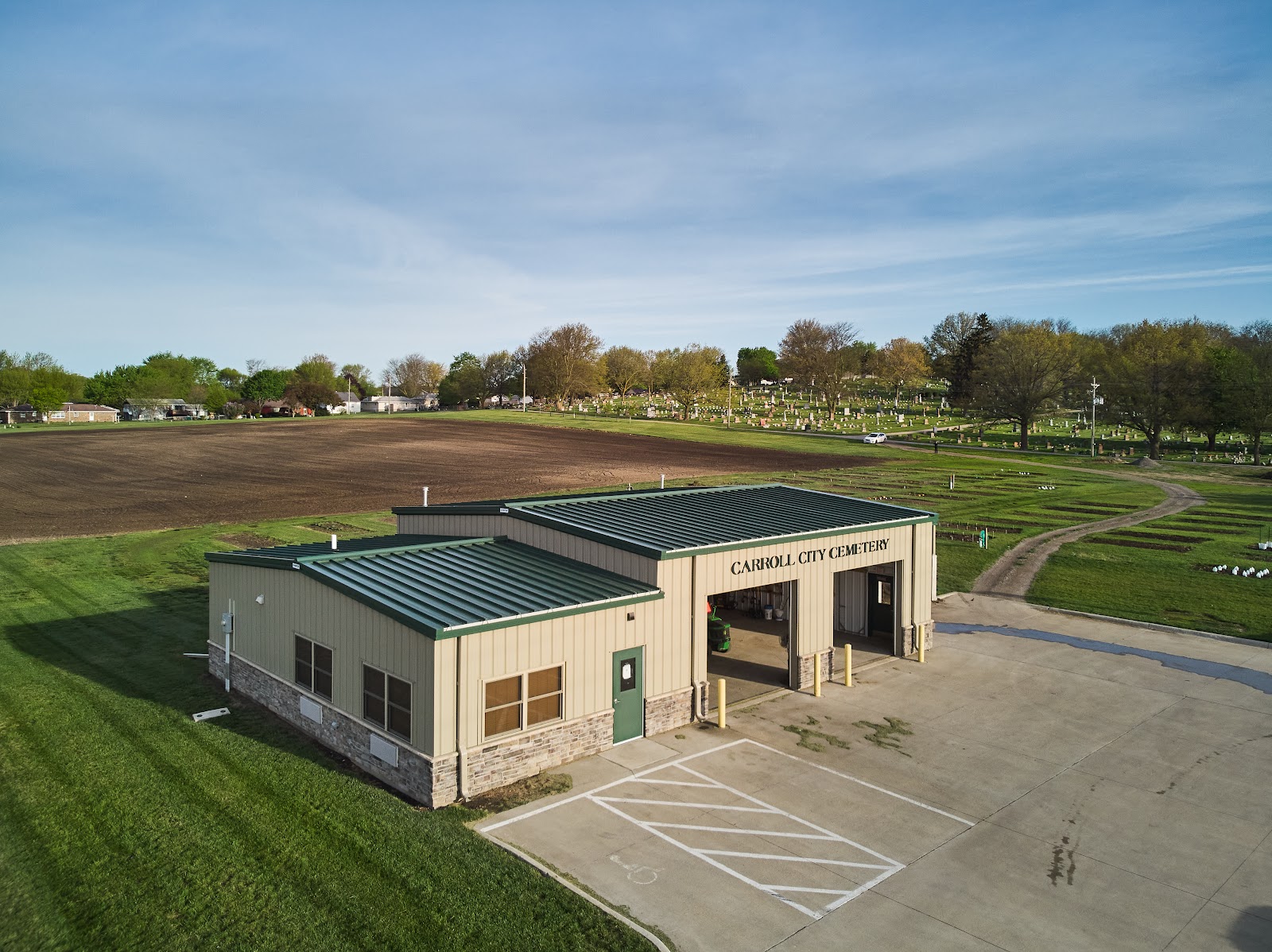 Carroll City Cemetery headstone and grounds