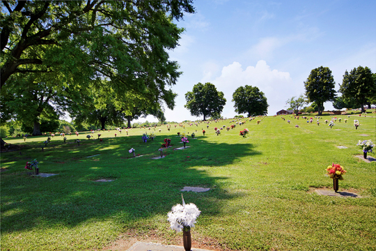 Catawba Memorial Park headstone and grounds