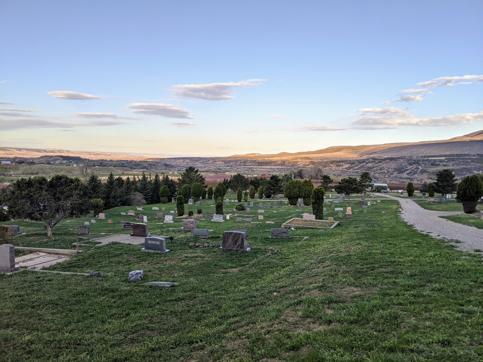 Cedar Hill Cemetery cemetery grounds and headstones