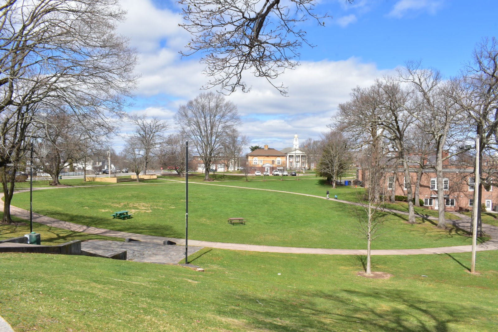 Center Memorial Park cemetery grounds and headstones