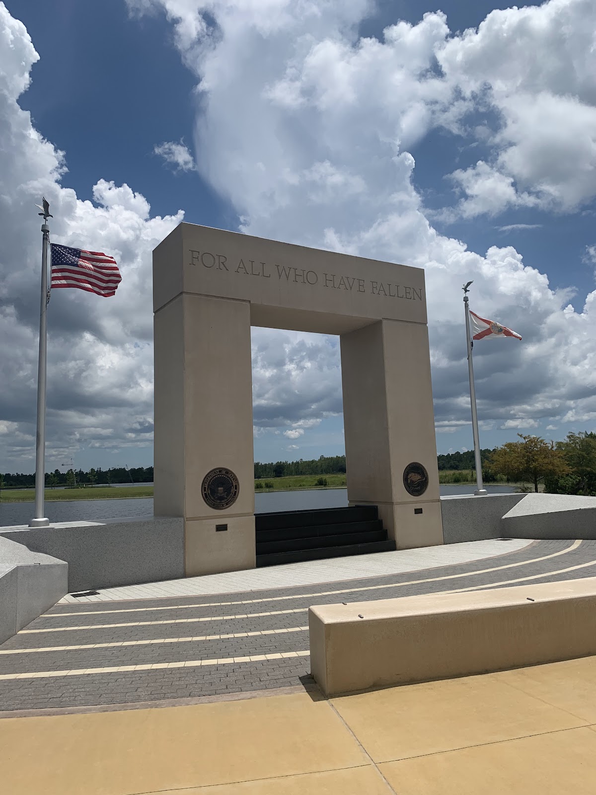 Central Florida Veterans Memorial Park cemetery grounds and headstones