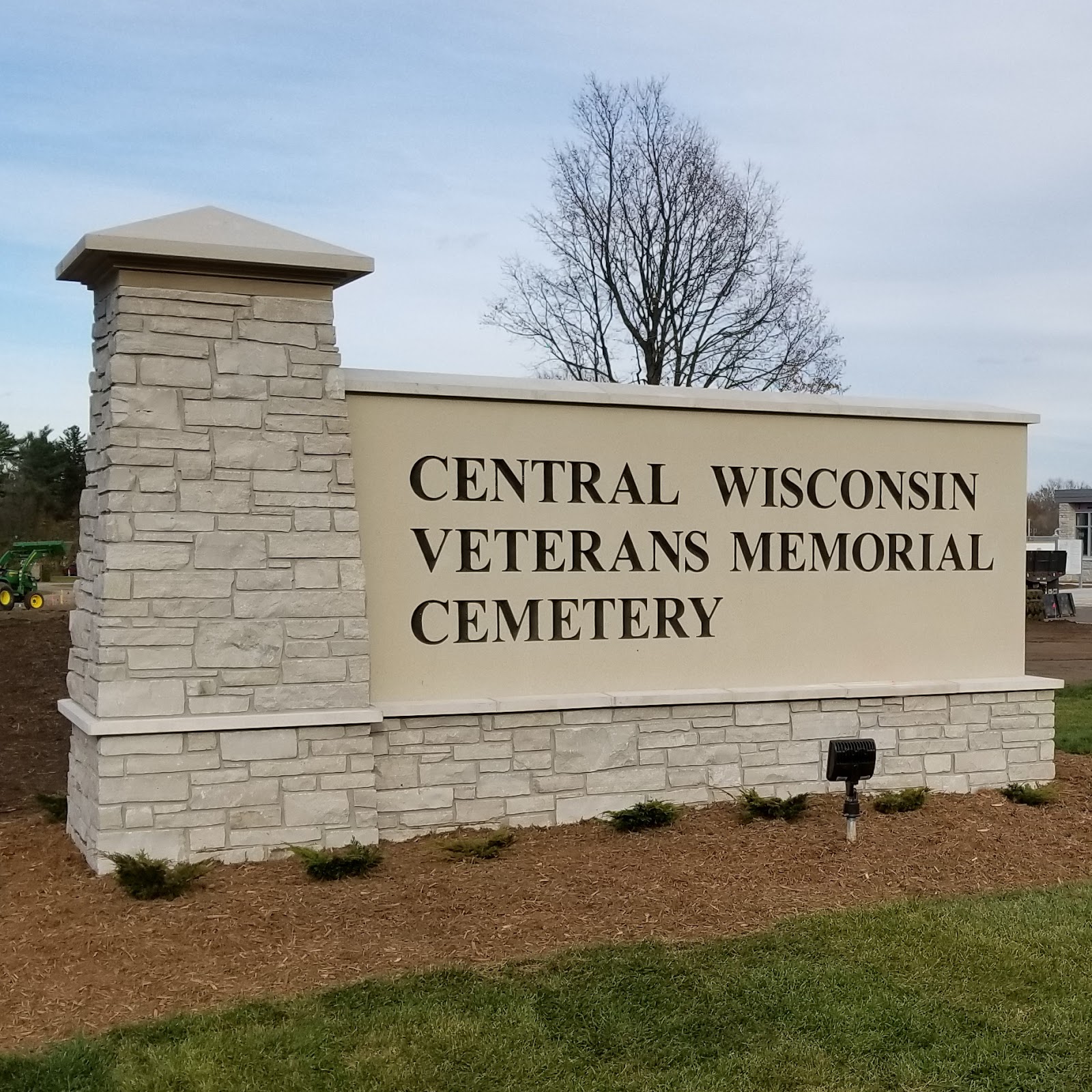 Central Wisconsin Veterans Memorial Cemetery headstone and grounds