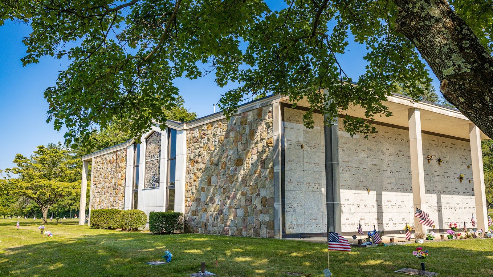 Centre County Memorial Park cemetery grounds and headstones