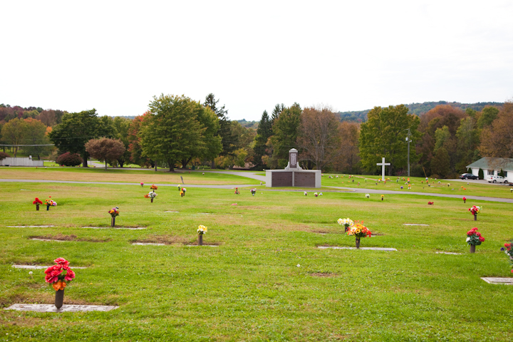Chapel Lawn Memorial Park headstone and grounds