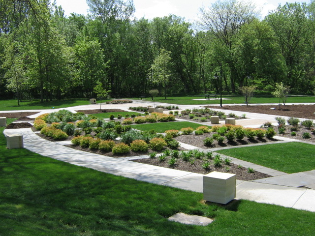Charles Gabus Memorial Tree Park and Garden cemetery grounds and headstones