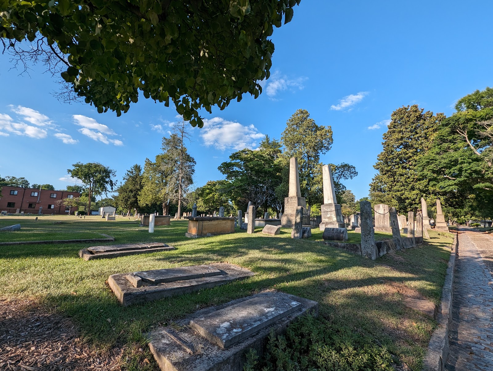 City Cemetery of Raleigh headstone and grounds