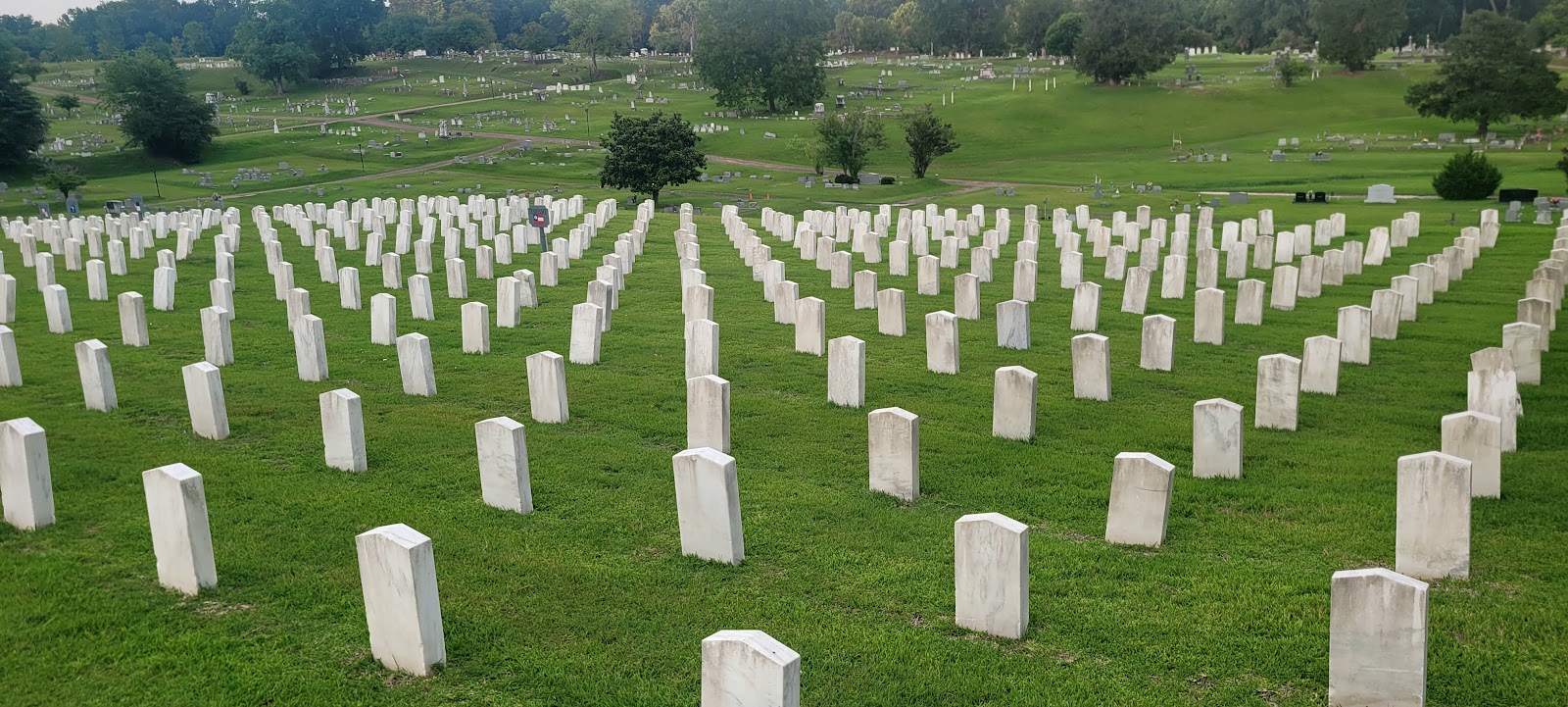 City of Vicksburg Cedar Hill Cemetery cemetery grounds and headstones