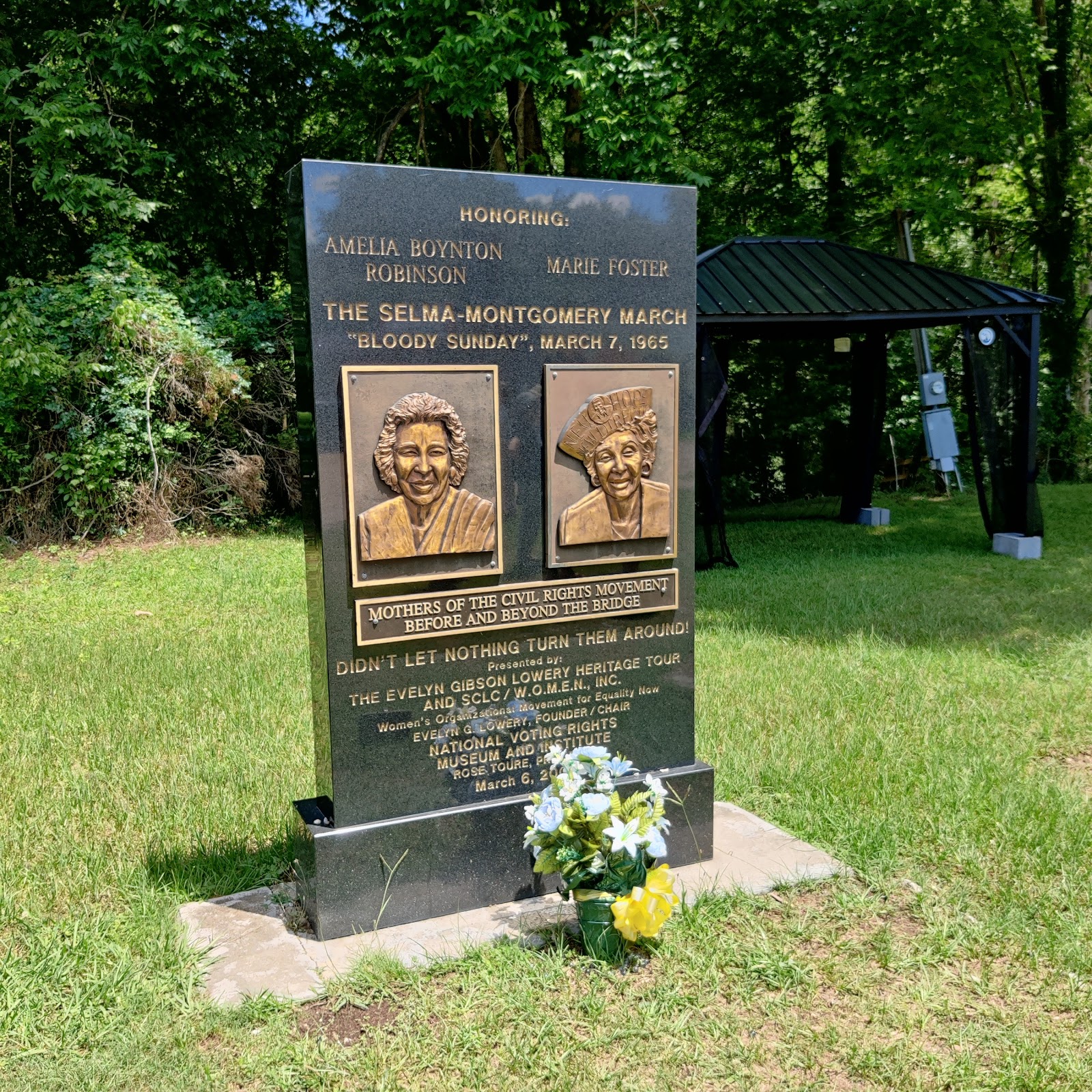 Civil Rights Memorial Park cemetery grounds and headstones