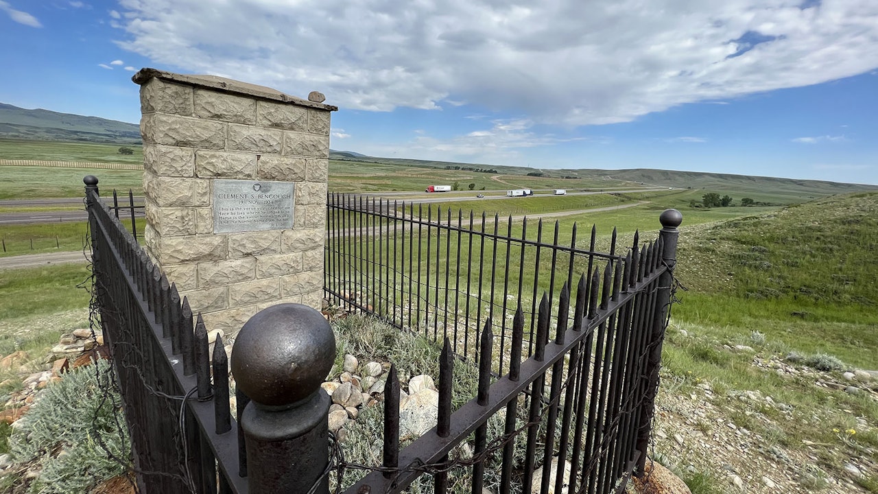 Clement S. Bengough Gravestone cemetery grounds and headstones