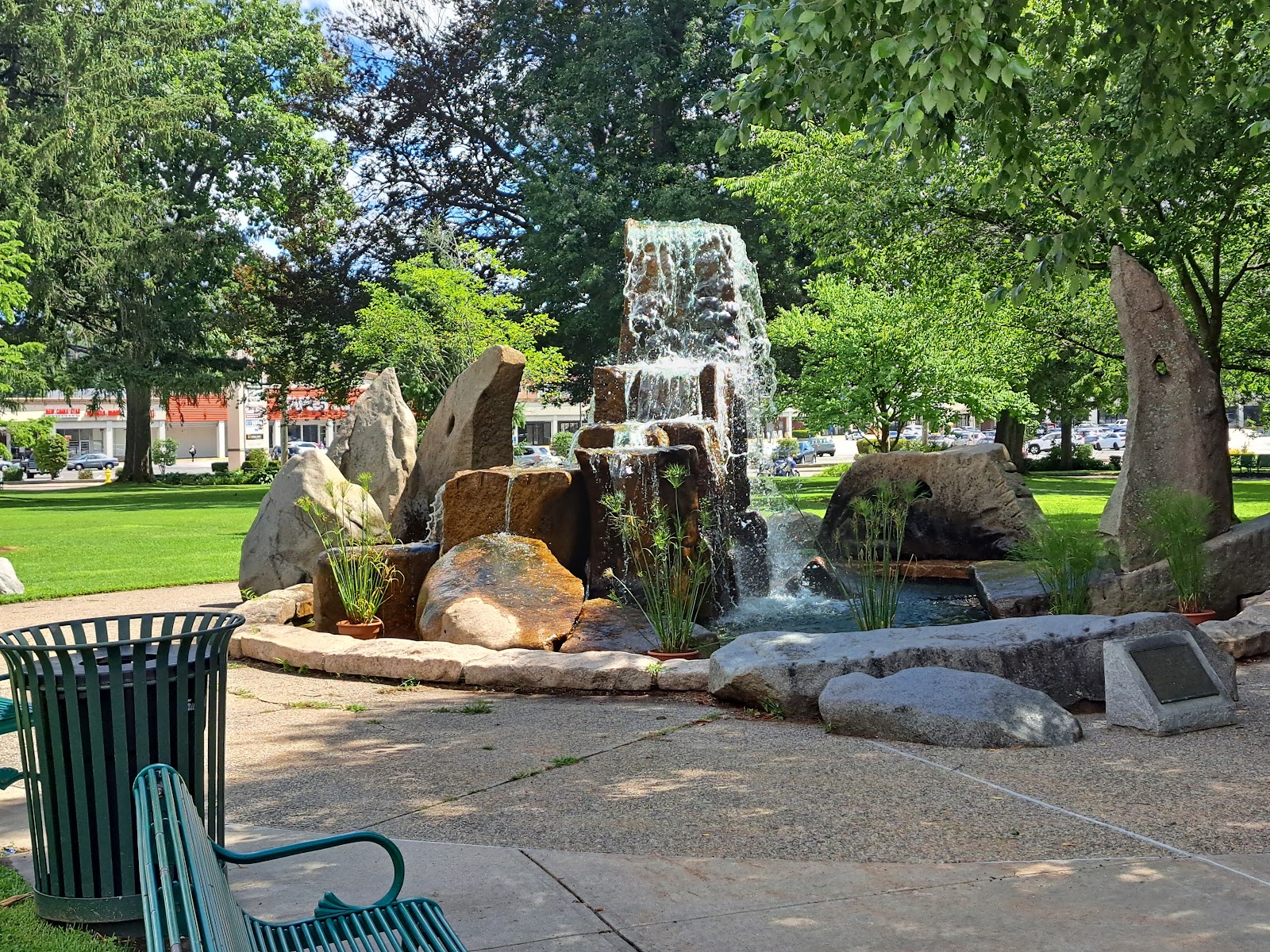 Coe Memorial Park cemetery grounds and headstones