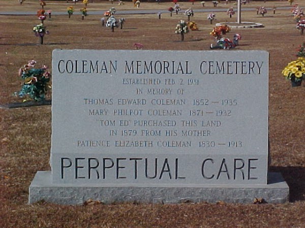 Coleman Memorial Cemetery grounds