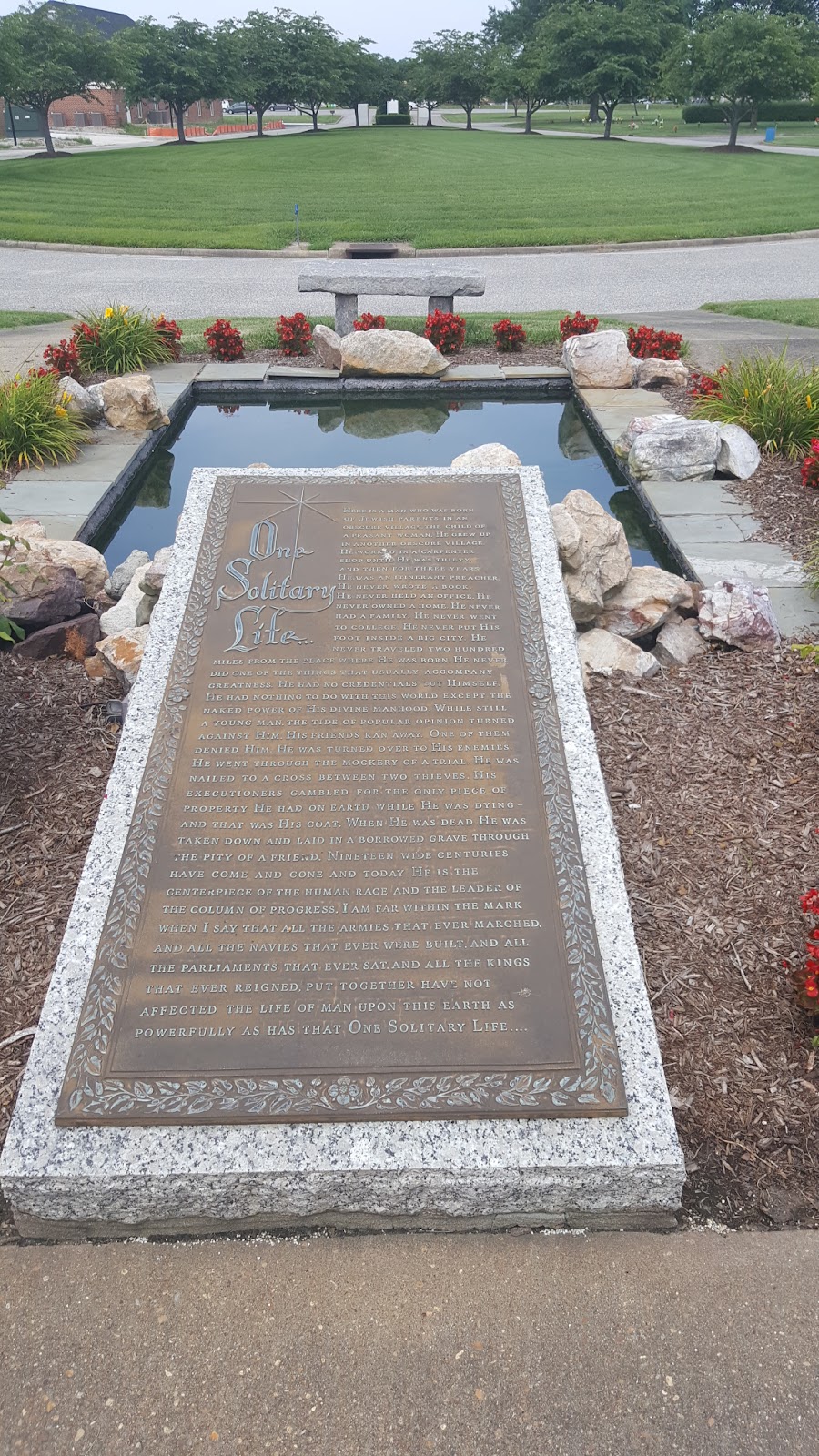 Colonial Grove Memorial Park cemetery grounds and headstones